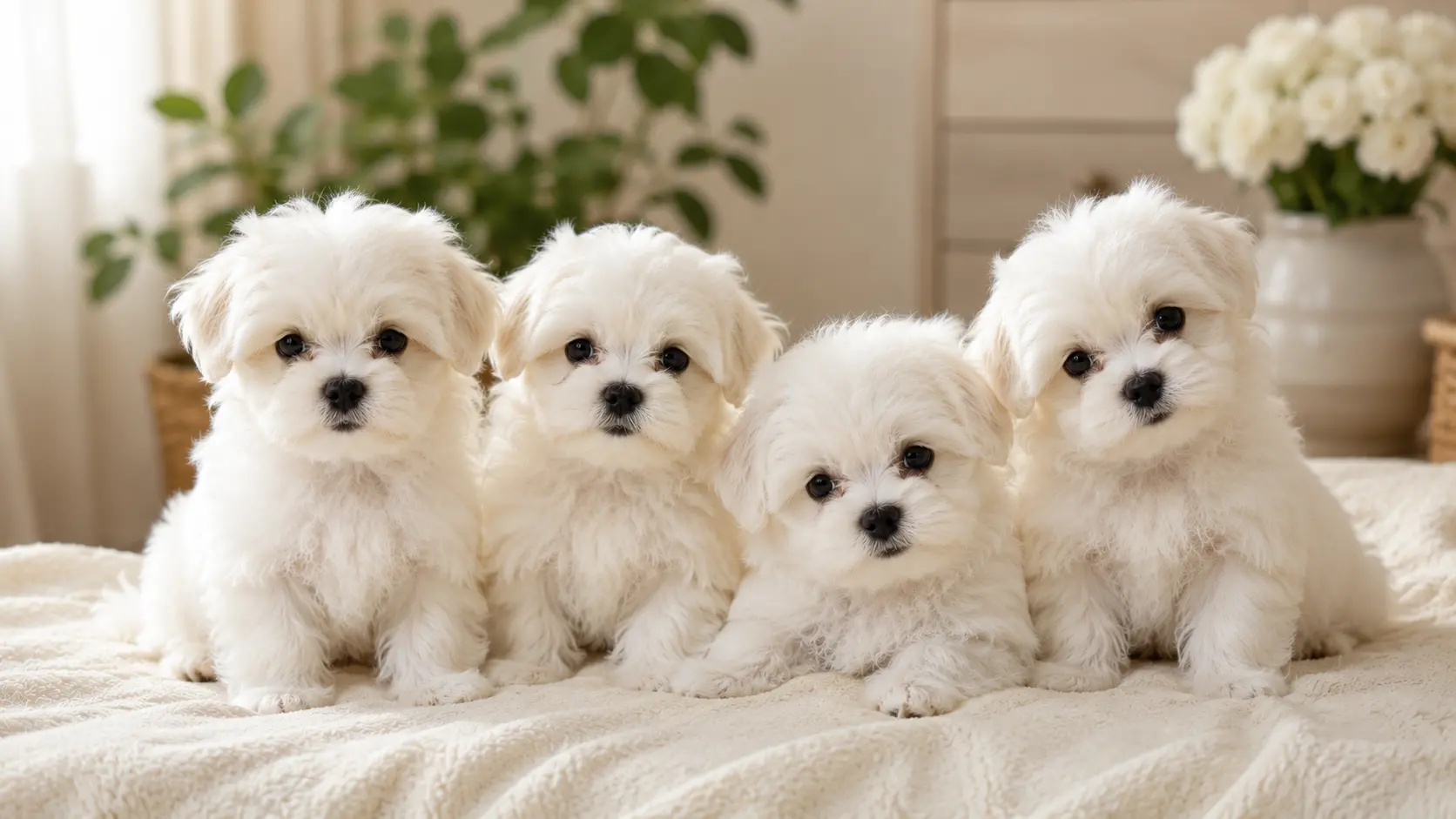Cachorros Bichón Maltés criados en un entorno familiar