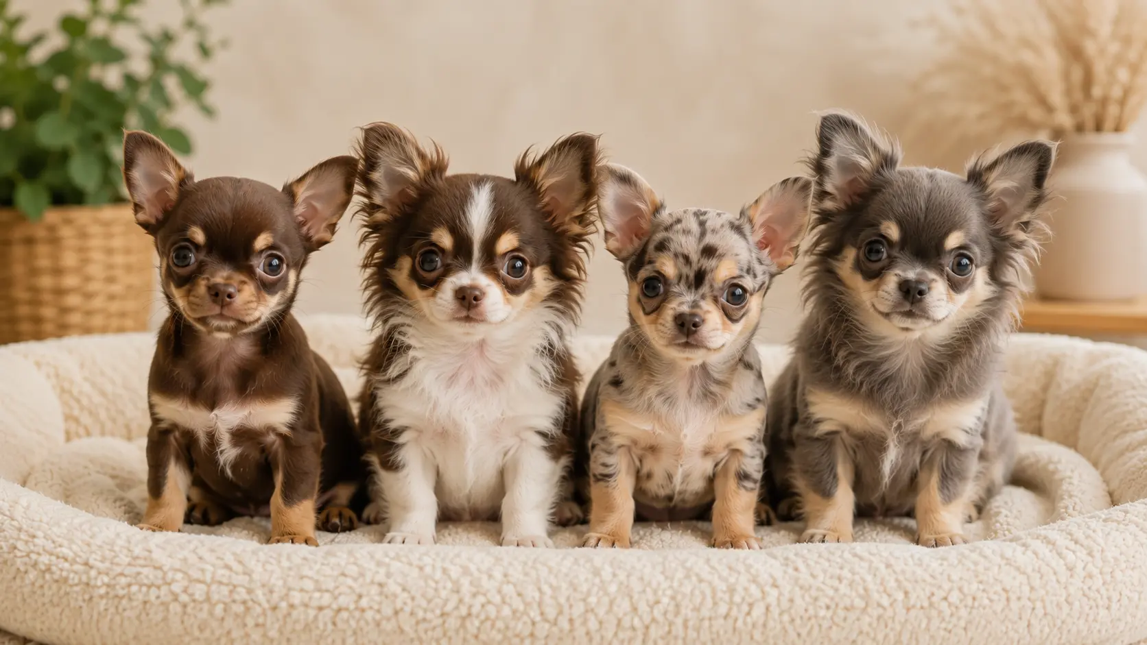 Cachorros Chihuahua criados en un entorno familiar
