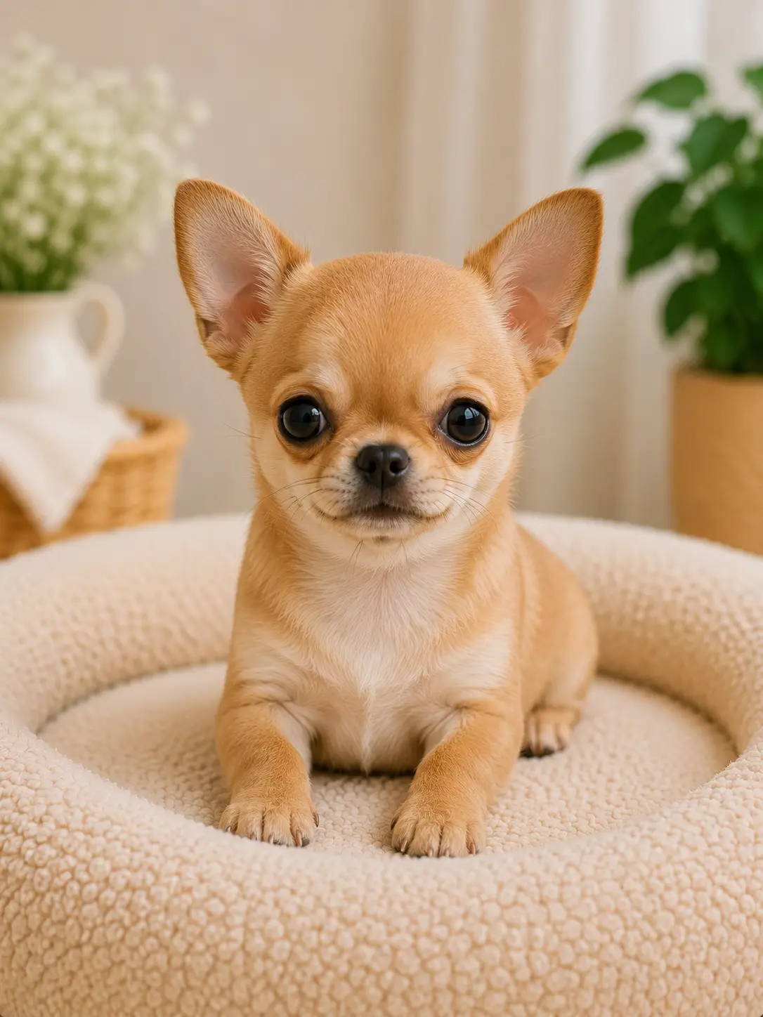 Chihuahua de cabeza de manzana color canela