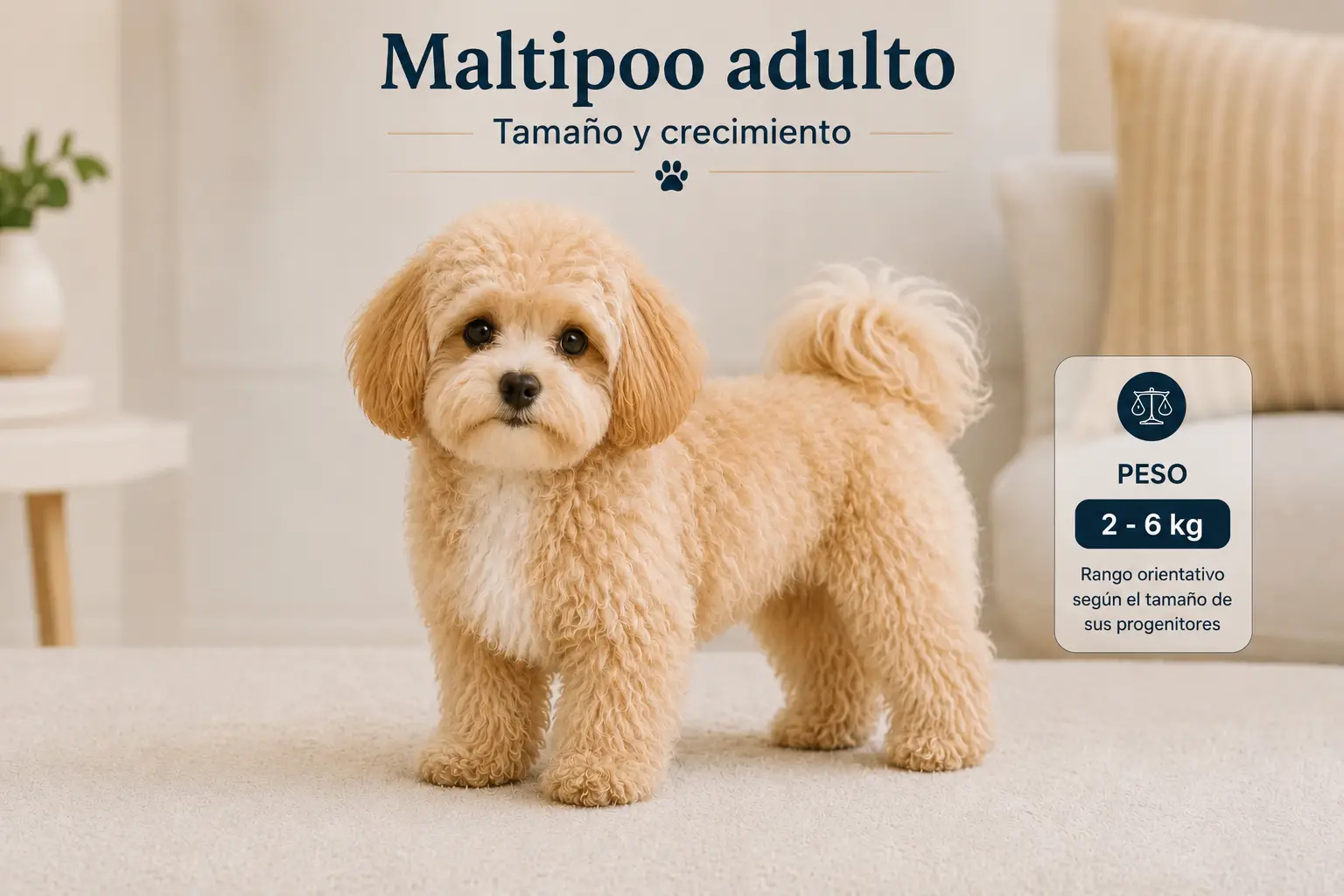 Tamaño de un Maltipoo adulto