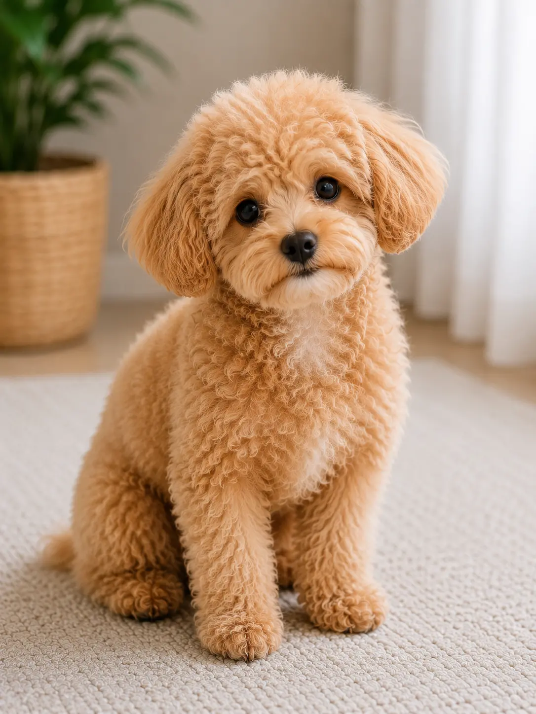 Maltipoo de color apricot
