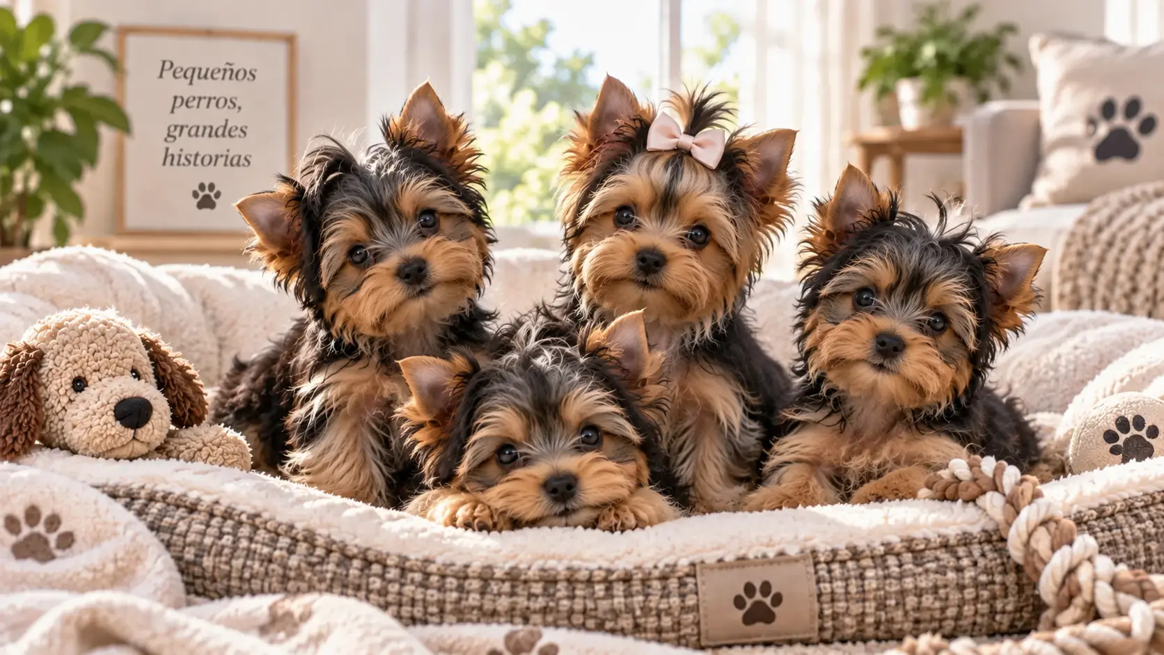 Cachorros Yorkshire Terrier criados en un entorno familiar