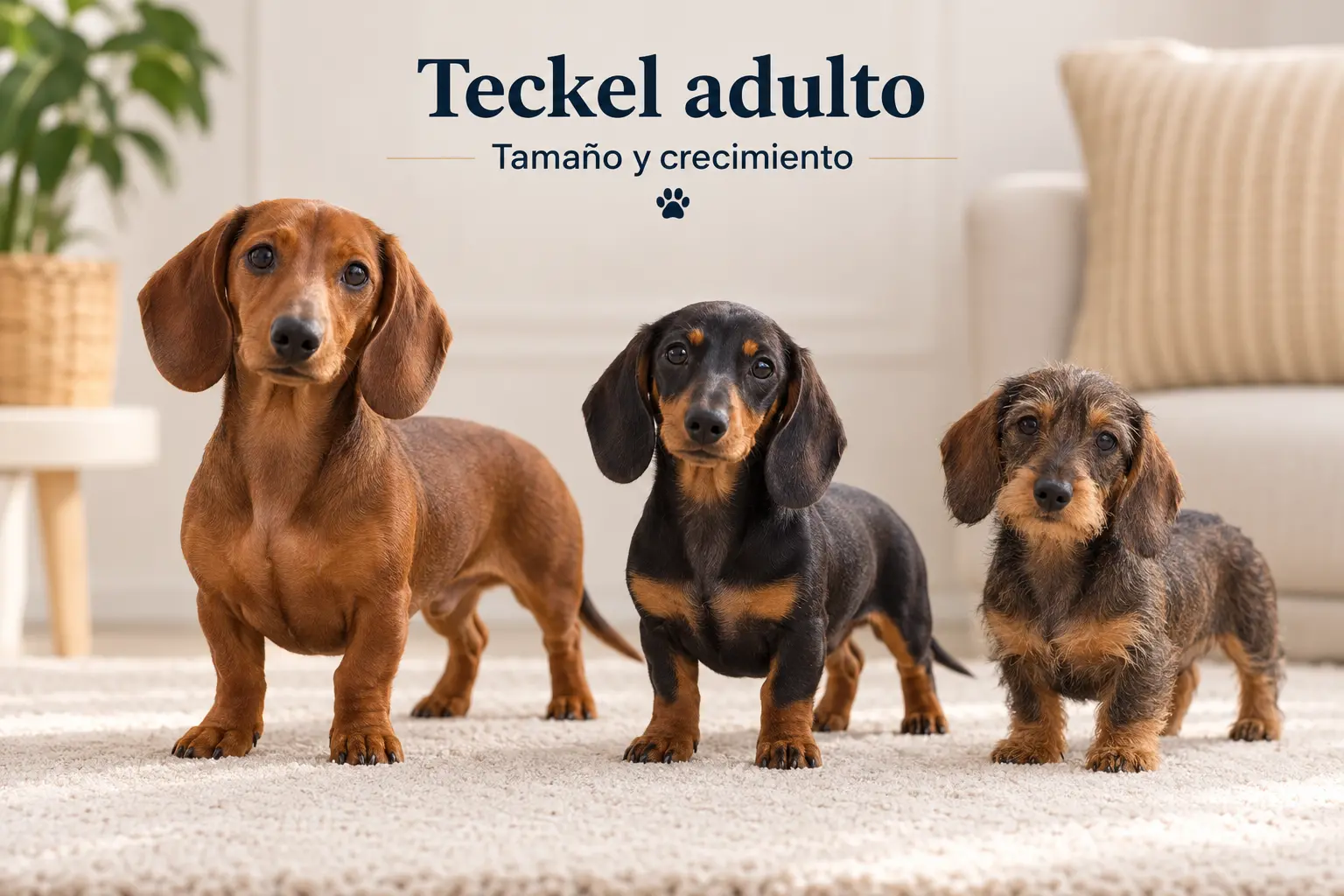 Tamaño de un Teckel adulto
